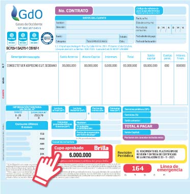 Cómo pagar mi cupo brilla gases de occidente